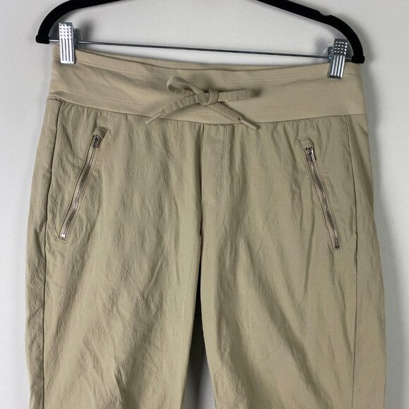 Athleta Pants Trekkie North Jogger Pants Size 6 Tan Ripstop Athleisure Yoga - Picture 2 of 9